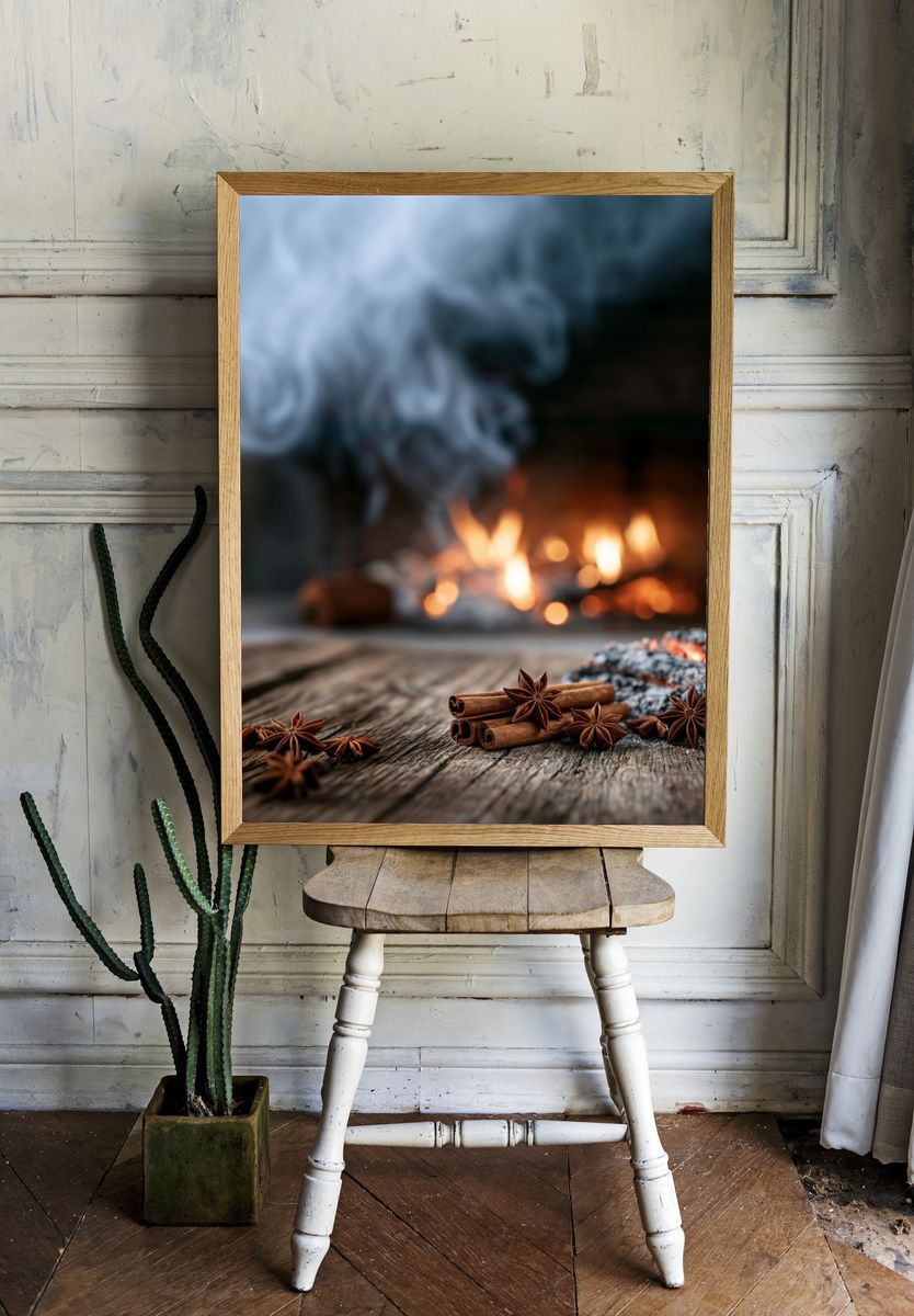 Cinnamon and Star Anise Still Life Poster. room preview