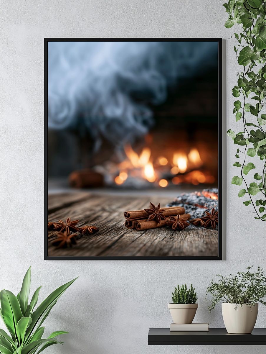 Cinnamon and Star Anise Still Life Poster. — room view 4