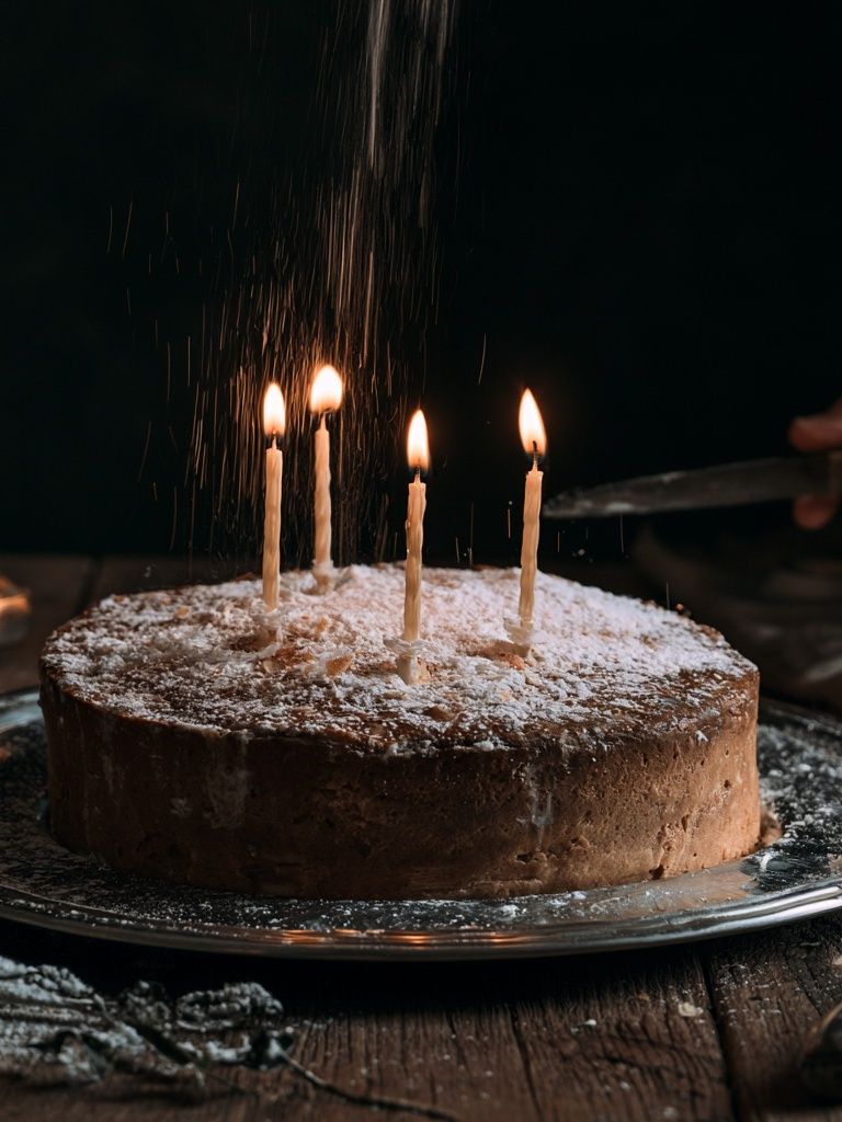 Birthday Cake Candlelight Poster. poster — food-drink art