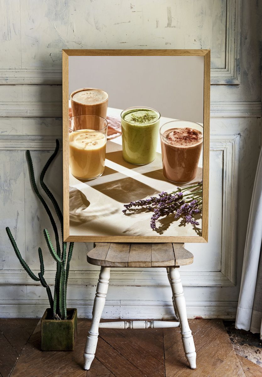 Herbal Smoothies Still Life Print. — room view 1