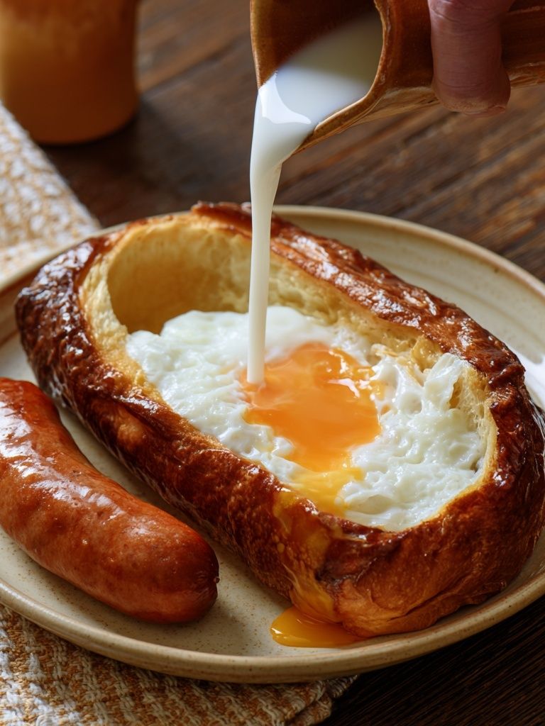 Breakfast Pastry and Egg Food Poster. poster detail