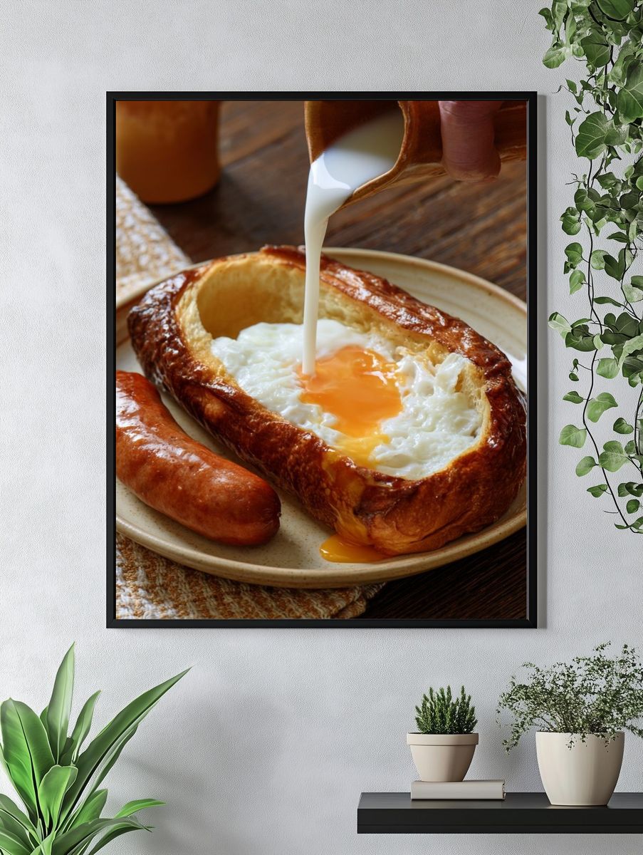Breakfast Pastry and Egg Food Poster. — room view 4