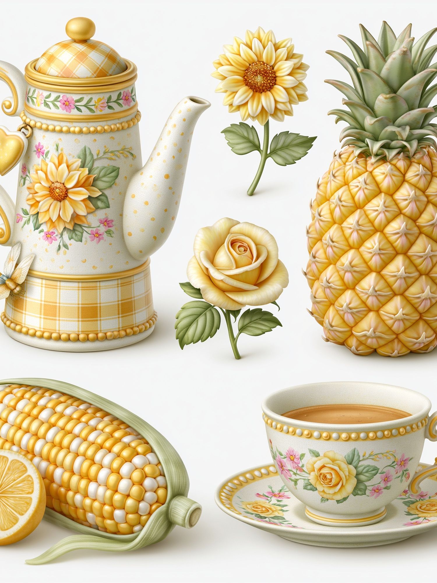 Sunlit Cottagecore Still Life Print. poster detail