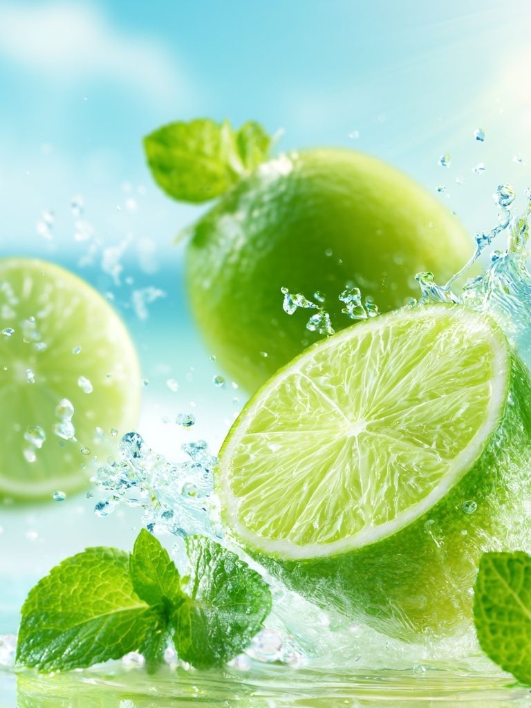 Lime Splash Still Life Poster. poster detail