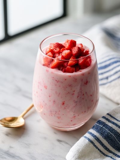 Strawberry Yogurt Dessert Photography Poster. poster print