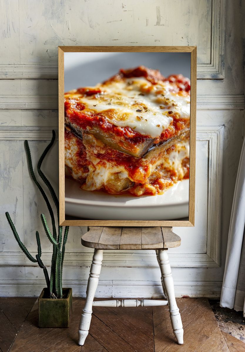 Lasagna Food Photography Poster. room preview