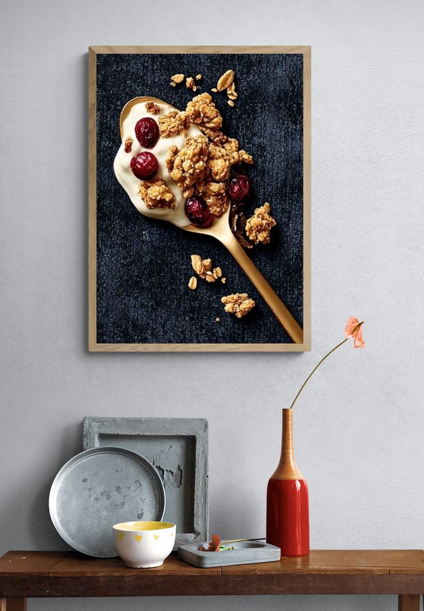 Granola Spoon Still Life Poster. — room view 3