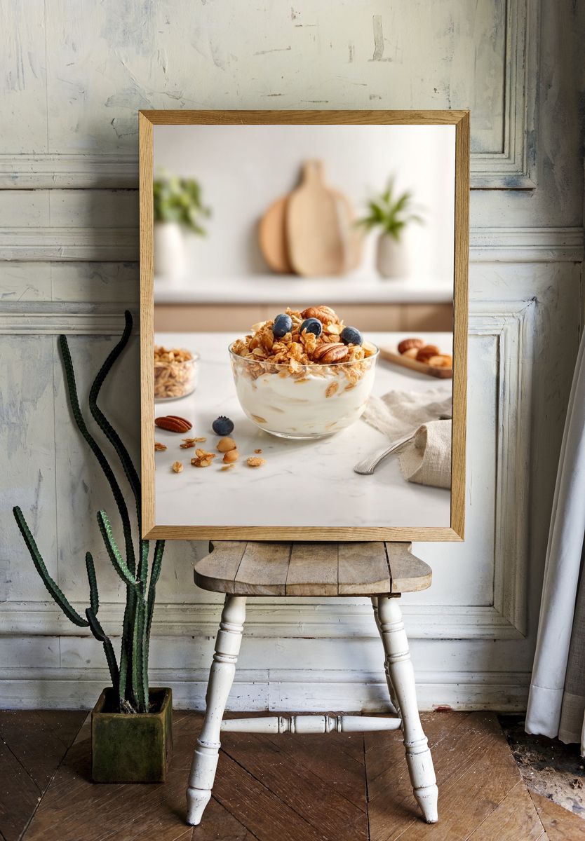 Granola Yogurt Bowl Food Photography Poster room preview
