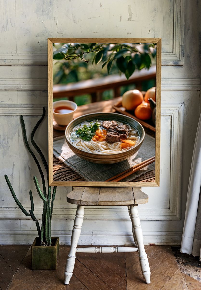Japanese Noodle Bowl Photography Poster. — room view 1