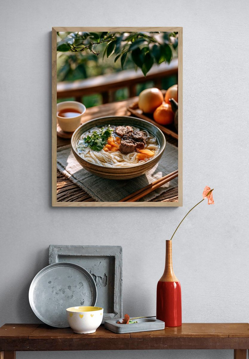 Japanese Noodle Bowl Photography Poster. — room view 3