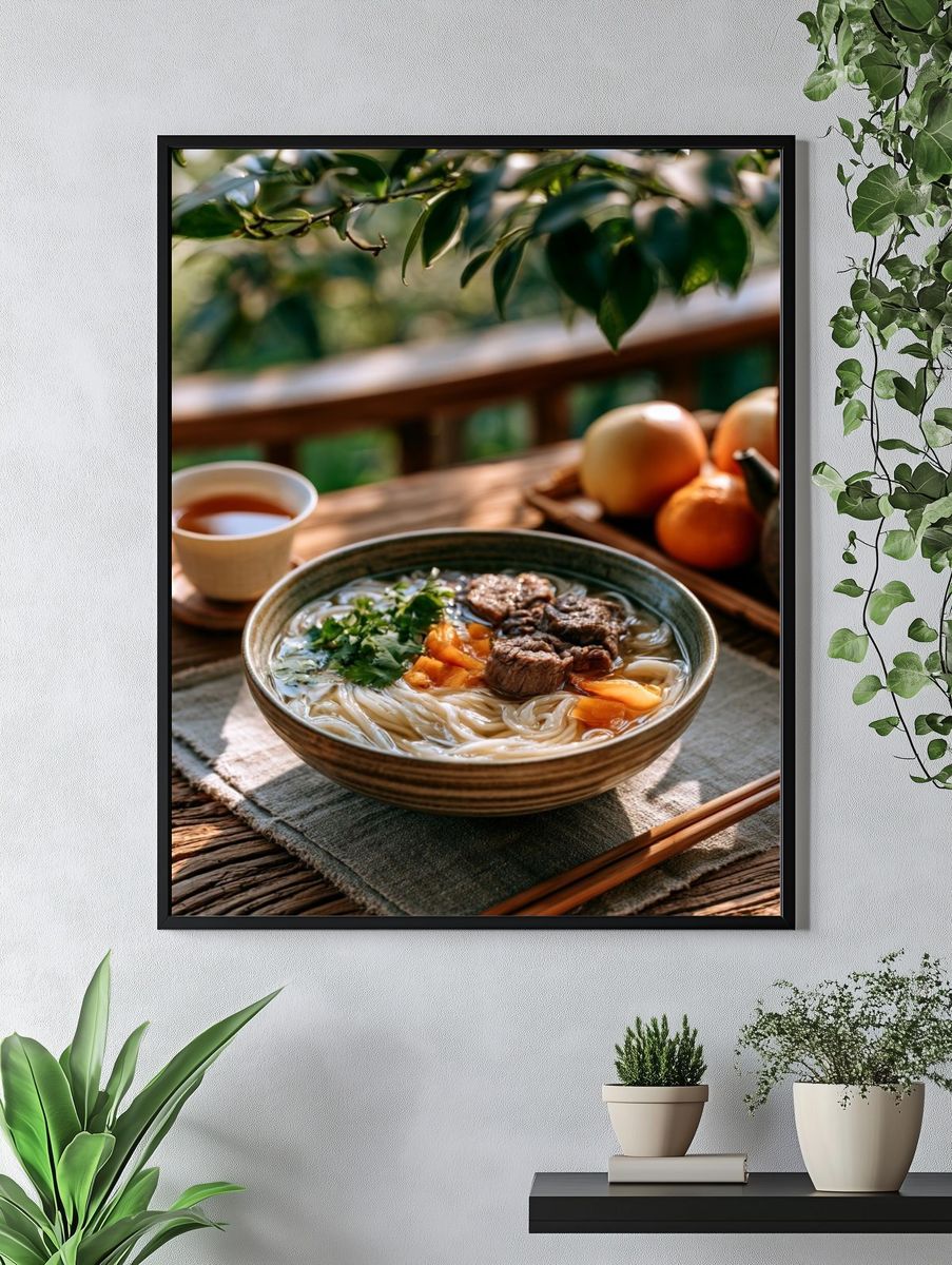 Japanese Noodle Bowl Photography Poster. — room view 4
