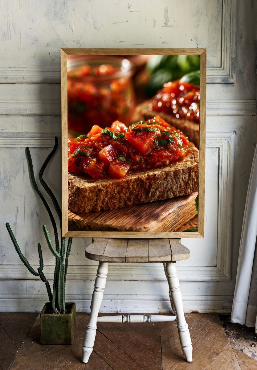 Bruschetta Still Life Poster. room preview