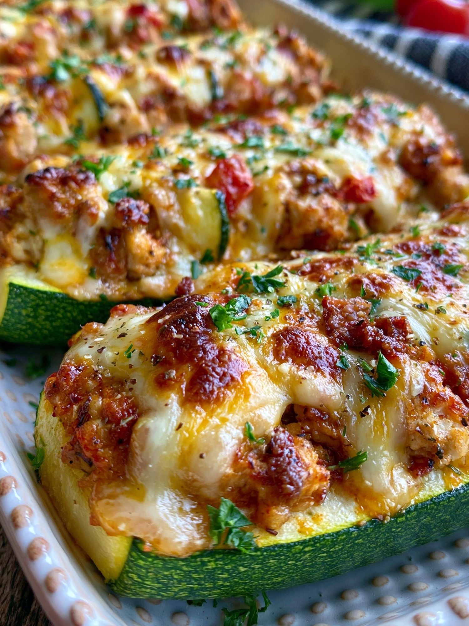 Stuffed Zucchini Bake Food Poster. poster — food-drink art