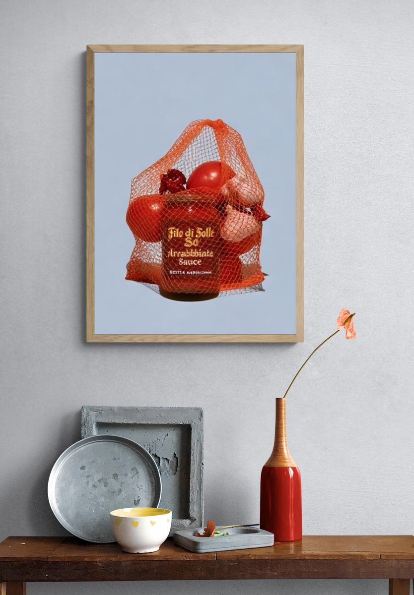 Tomato Net Still Life Photography Poster. — room view 3