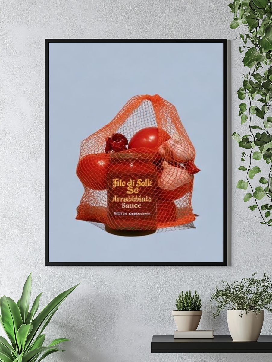 Tomato Net Still Life Photography Poster. — room view 4