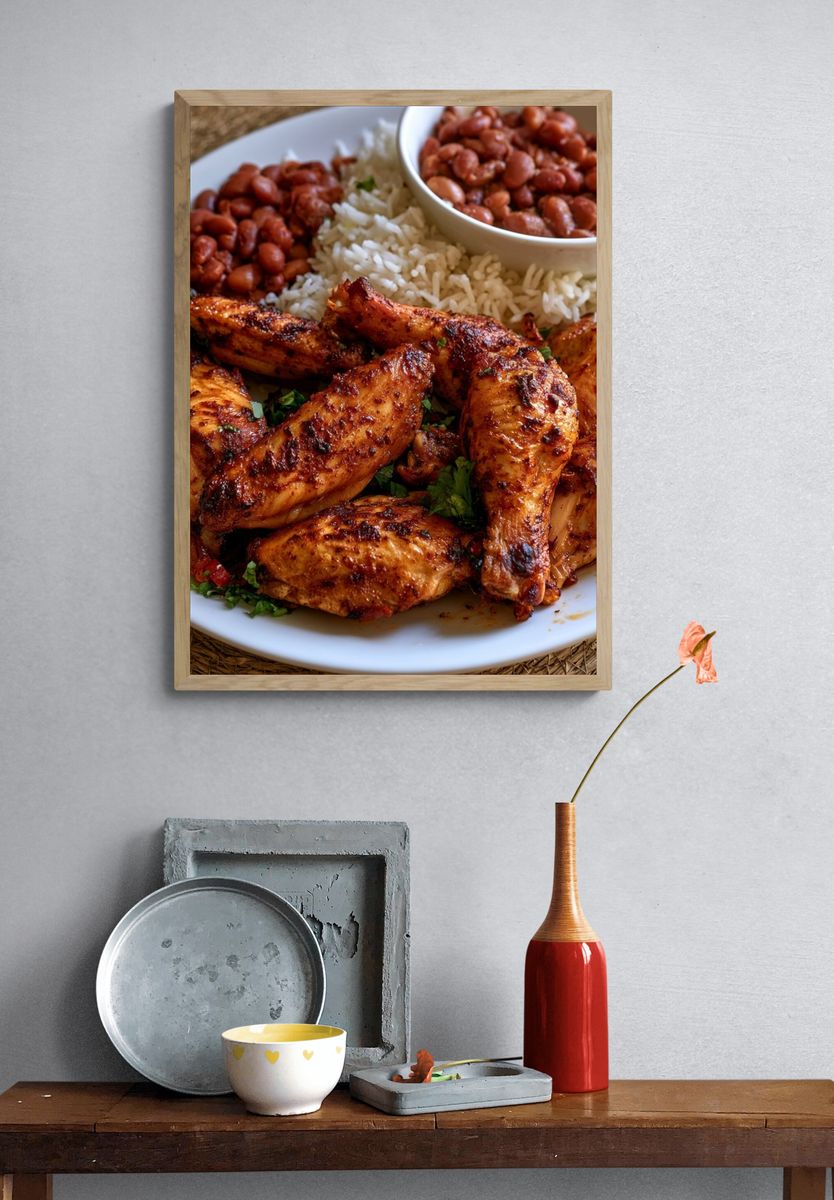 Grilled Chicken and Rice Food-Drink Poster. — room view 3