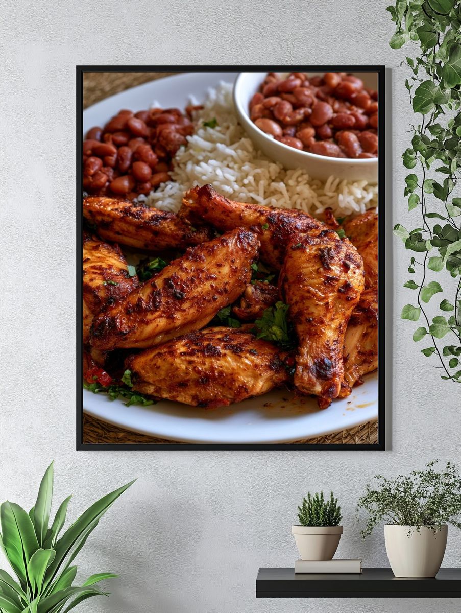 Grilled Chicken and Rice Food-Drink Poster. — room view 4