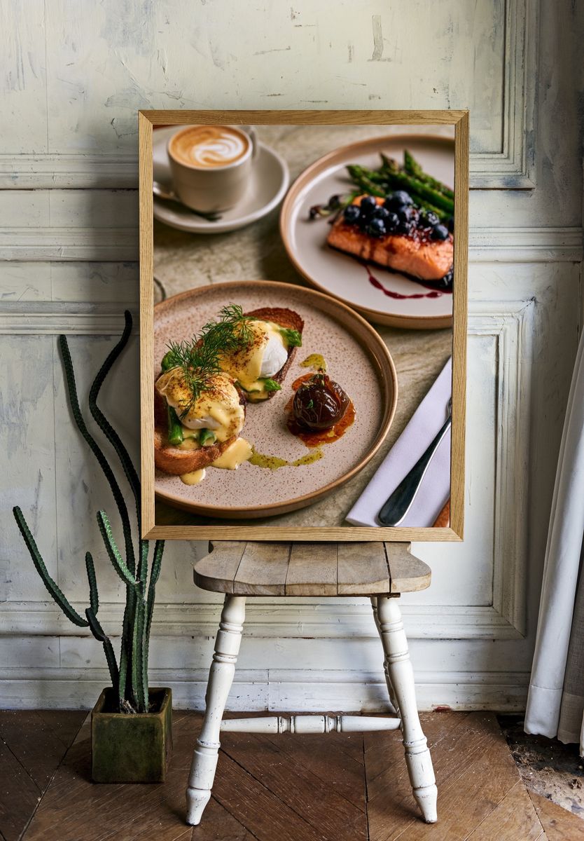 Gourmet Brunch Table Photography Poster. — room view 1
