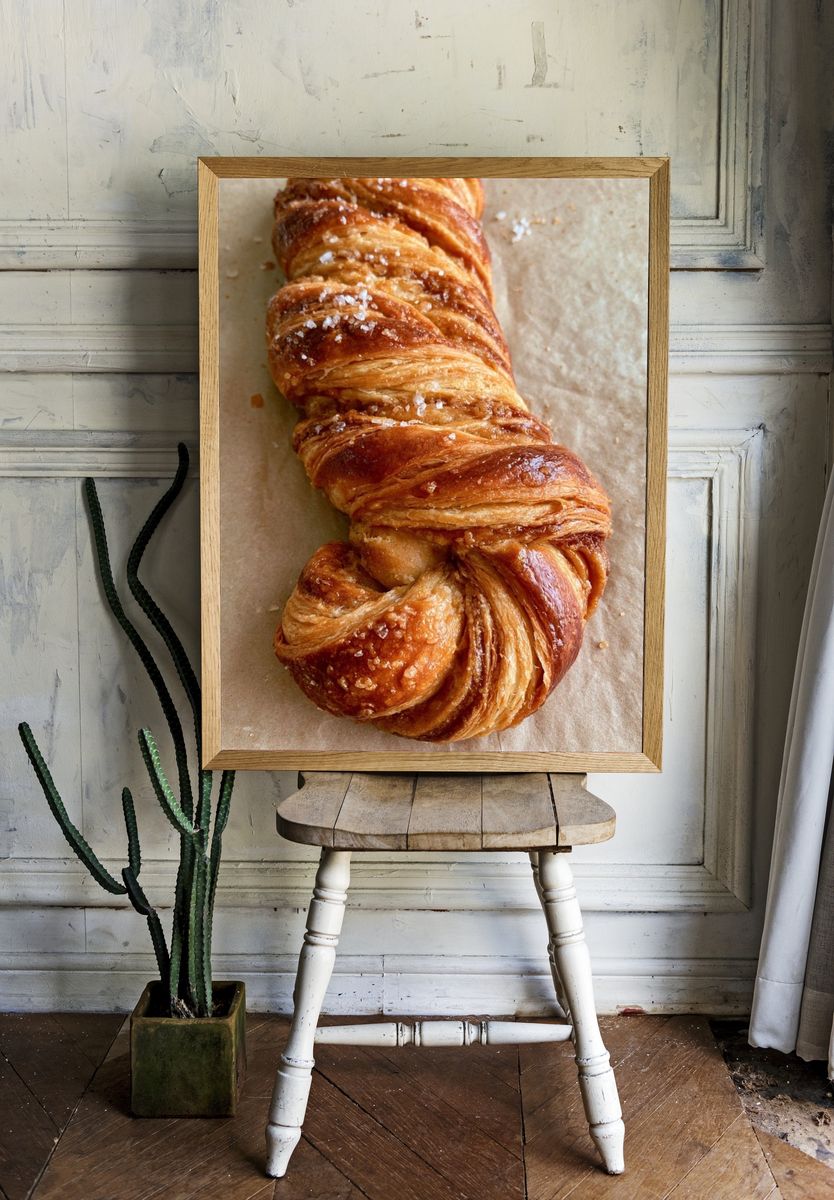 Braided Pastry Food Print. — room view 1