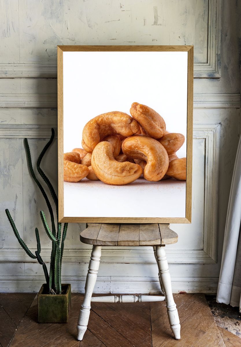 Cashew Nuts Food Photography Poster. — room view 1