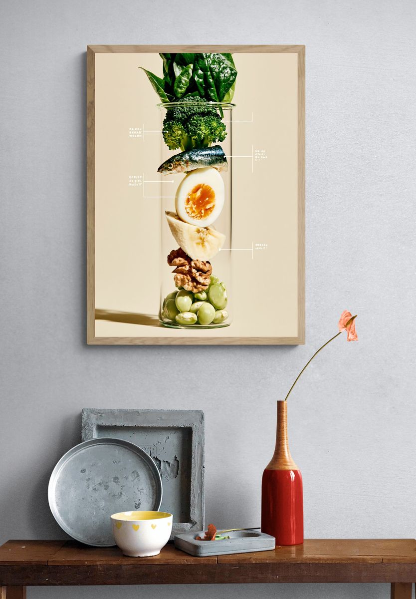 Layered Food Still Life Poster. — room view 3