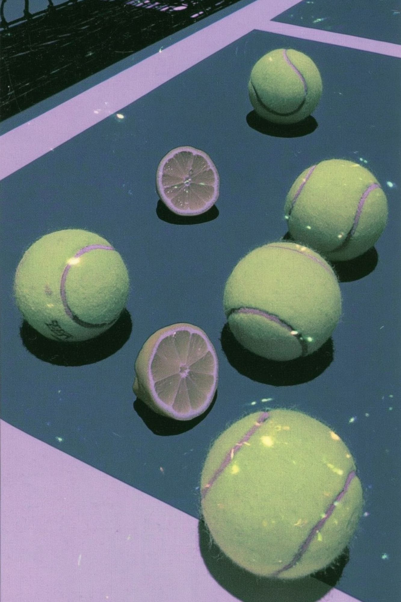 Tennis Balls and Lime Still Life Poster. poster — food-drink art