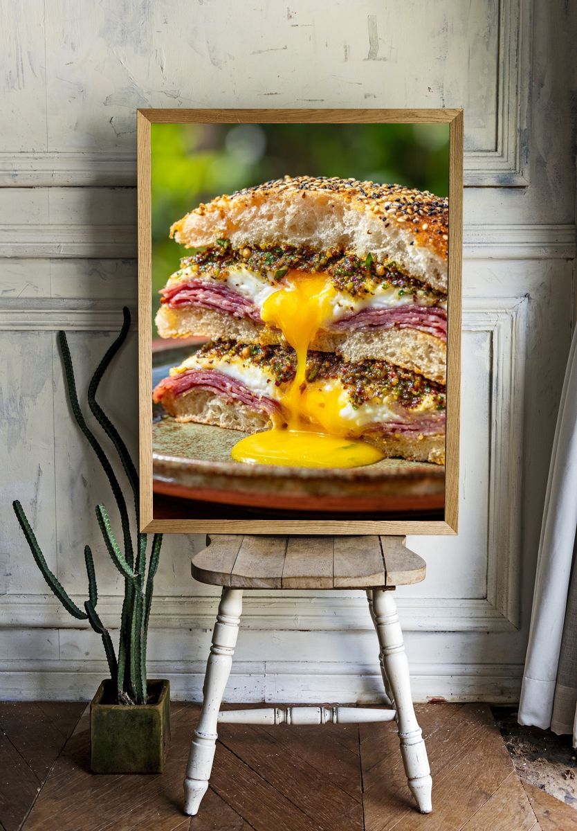 Gourmet Breakfast Sandwich Poster room preview