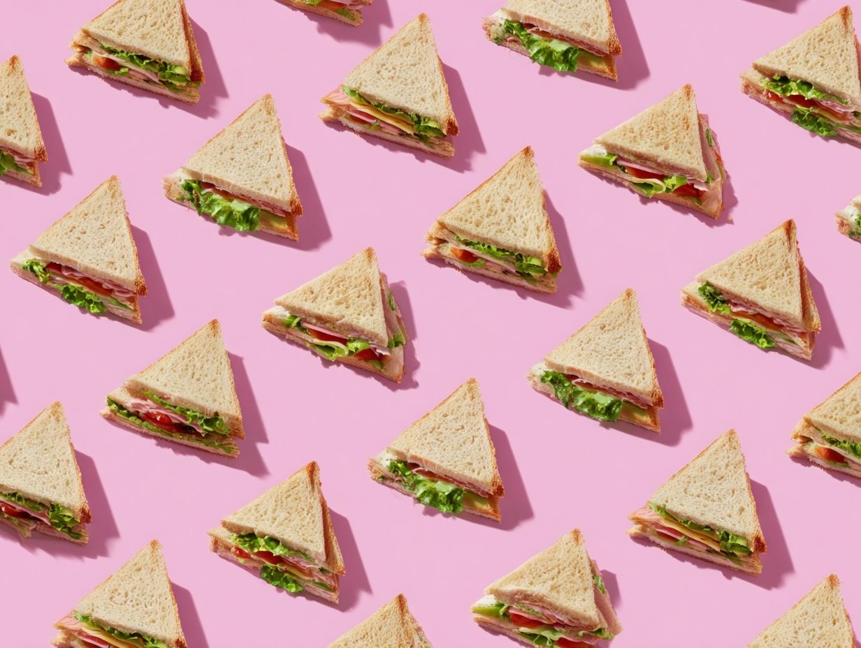 Delicious Sandwich Pattern Print. poster detail