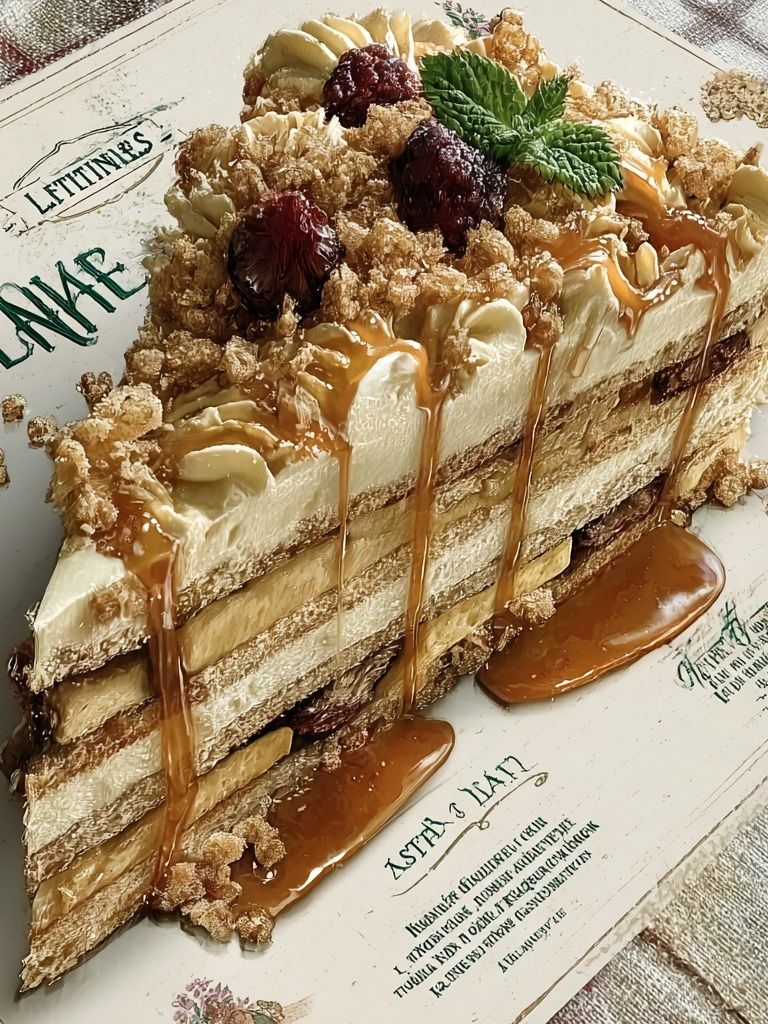 Delicious Layered Cake — Food Print. poster — food-drink art
