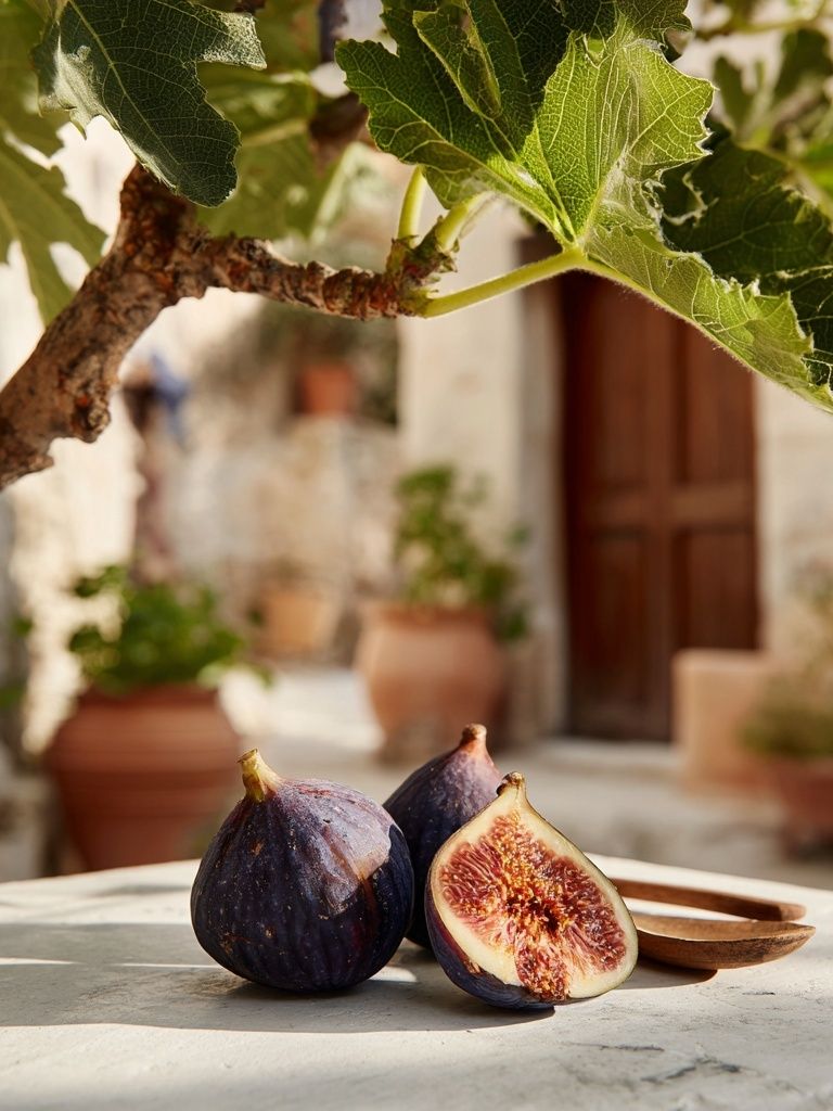 Fresh Figs on Table — Food Photography Print. poster — food-drink art