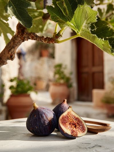 Fresh Figs on Table — Food Photography Print. poster print