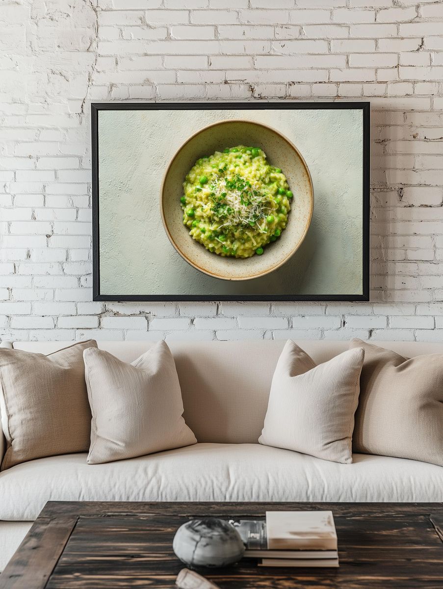 Green Pea Risotto — Food Print room preview
