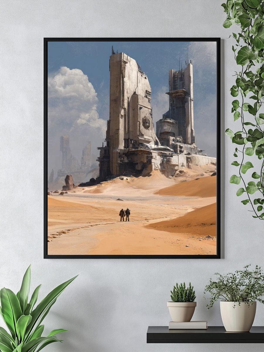 Futuristic Desert Landscape — Sci-Fi Print. — room view 4