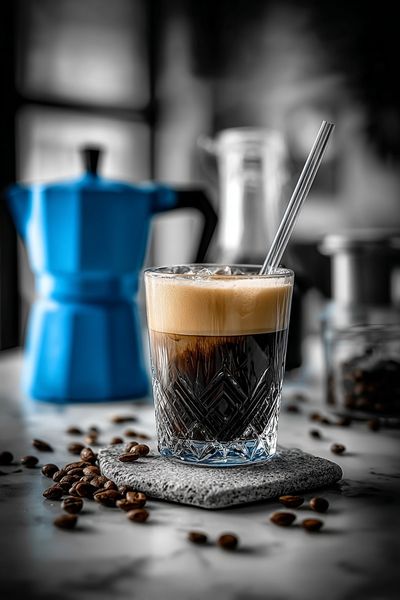 Iced Coffee Delight — Food & Drink Print. poster print