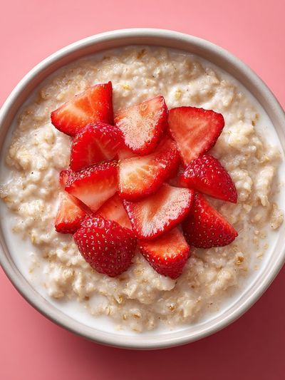 Strawberry Oatmeal — Food Print. poster print