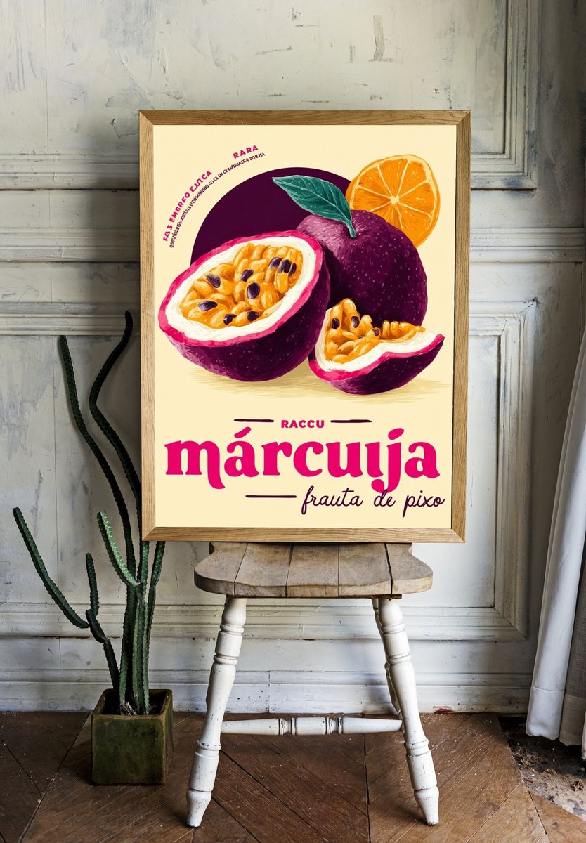 Márcuja Passion Fruit — Illustration Print room preview