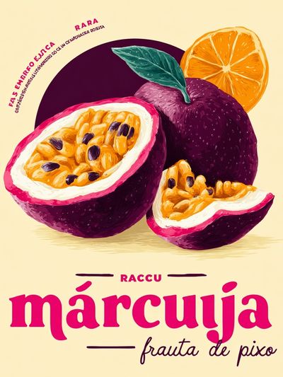 Márcuja Passion Fruit — Illustration Print. poster print