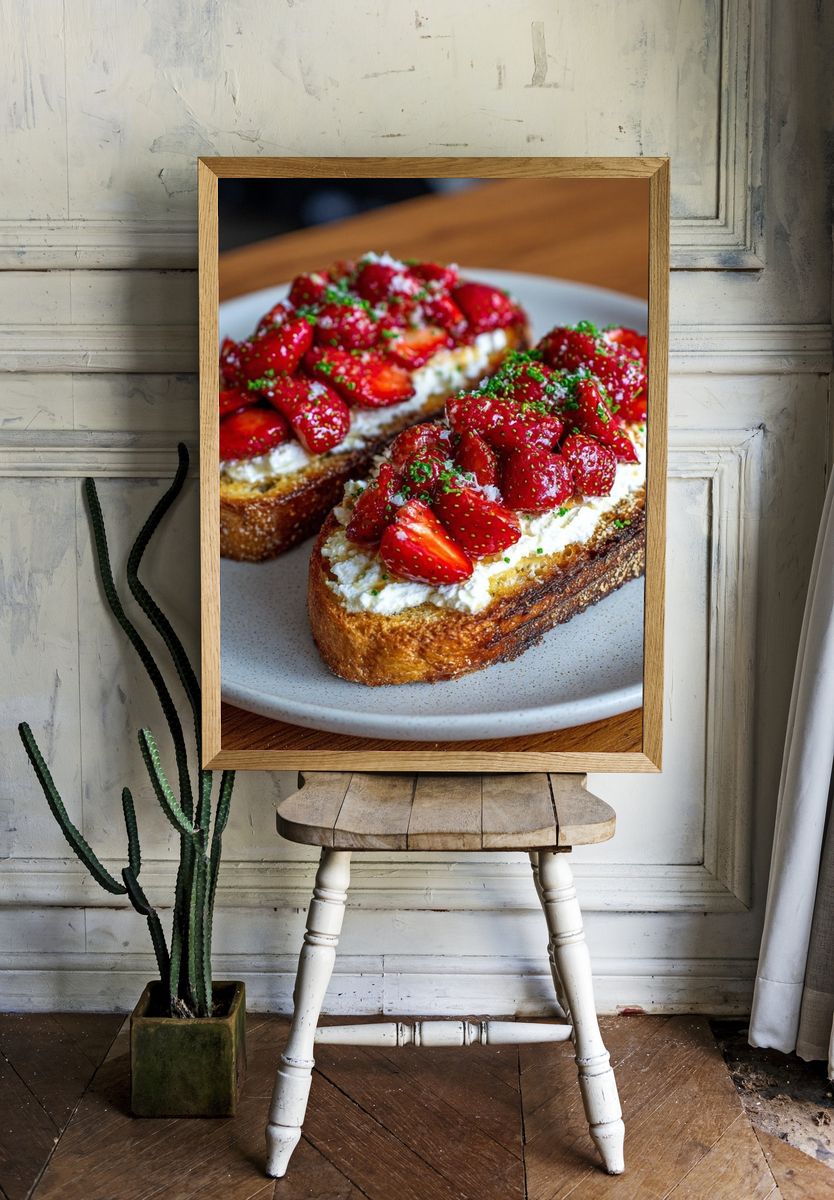 Strawberry Toast — Food Print. — room view 1