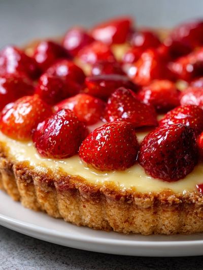 Strawberry Tart Food Photography Poster. poster print