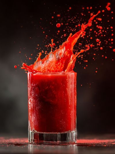Red Splash Drink Photography Poster. poster print