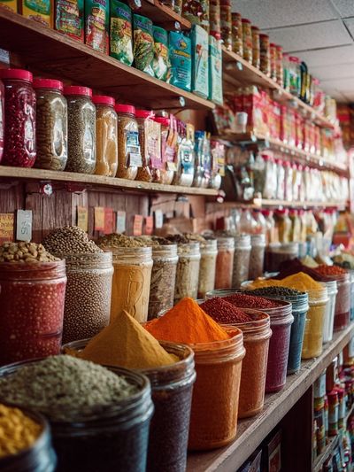 Colorful Spice Market Poster. poster print