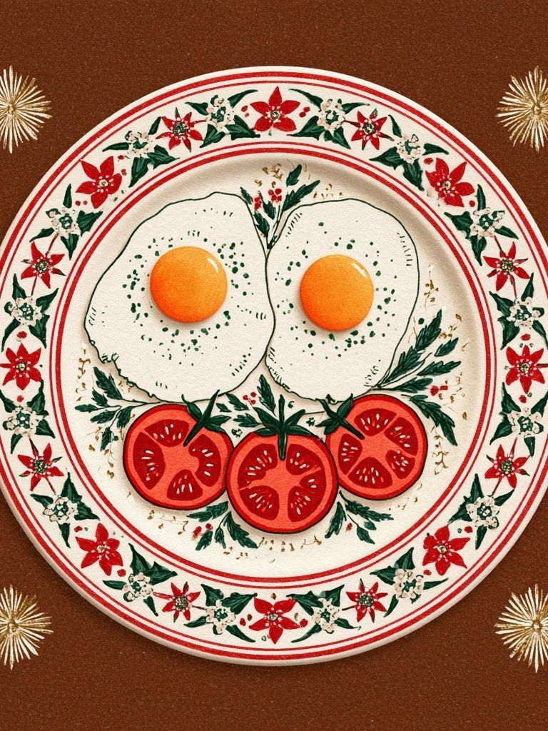 Breakfast Plate — Food Art Print. poster — food-drink art