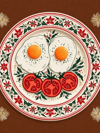 Breakfast Plate — Food Art Print. poster print