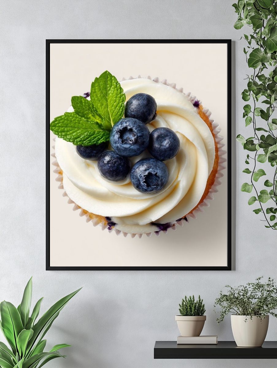 Blueberry Cupcake — Food Print. — room view 4
