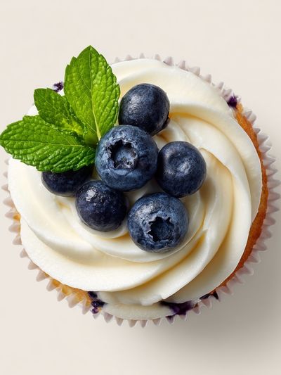 Blueberry Cupcake — Food Print. poster print