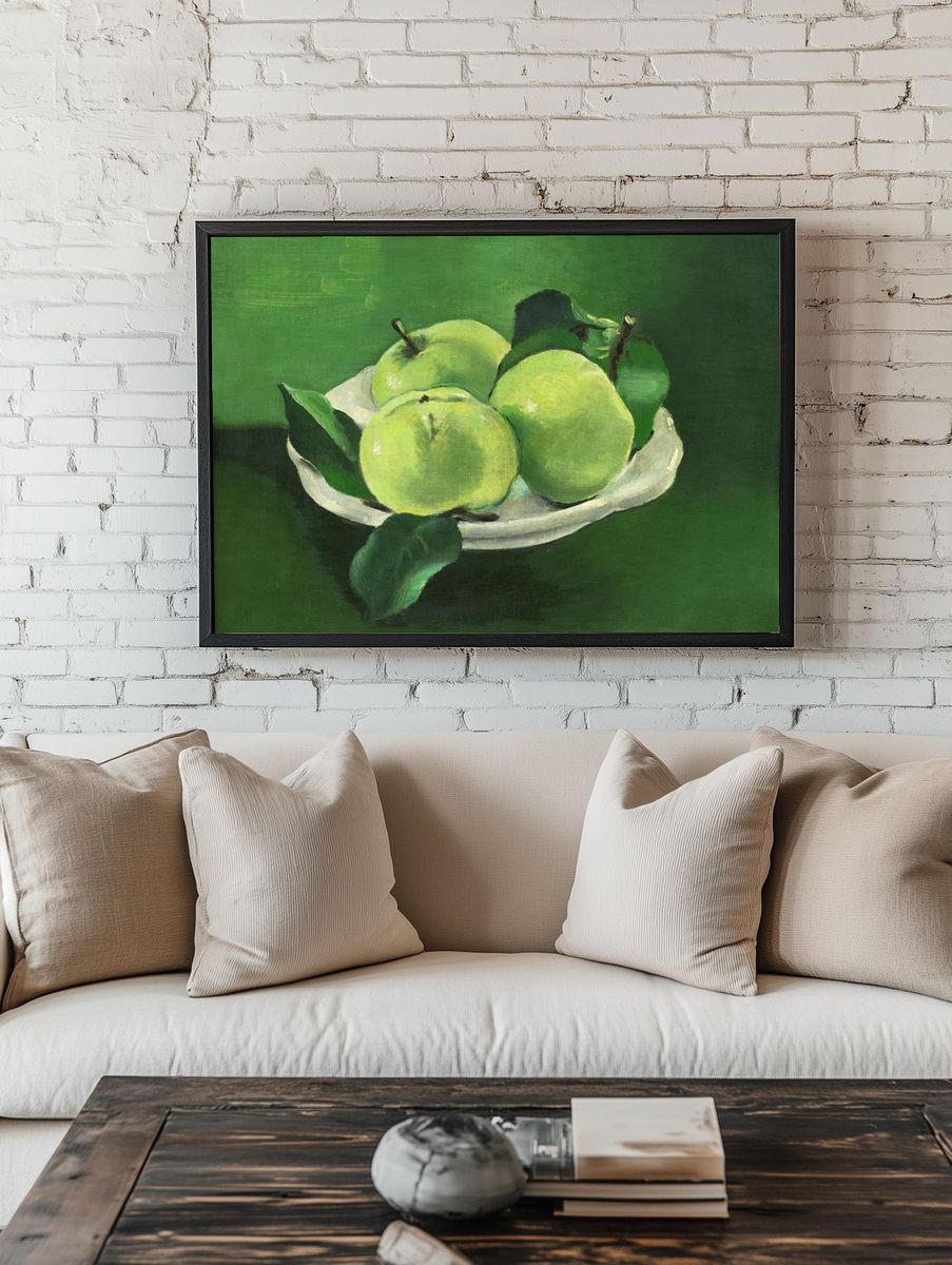 Green Apples Still Life Poster. — room view 1