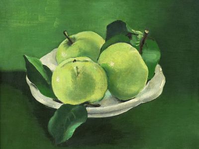 Green Apples Still Life Poster. poster print