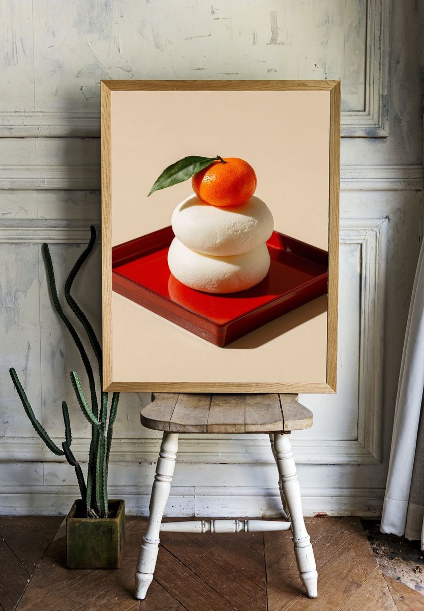 Citrus and Mochi — Food Art Print room preview