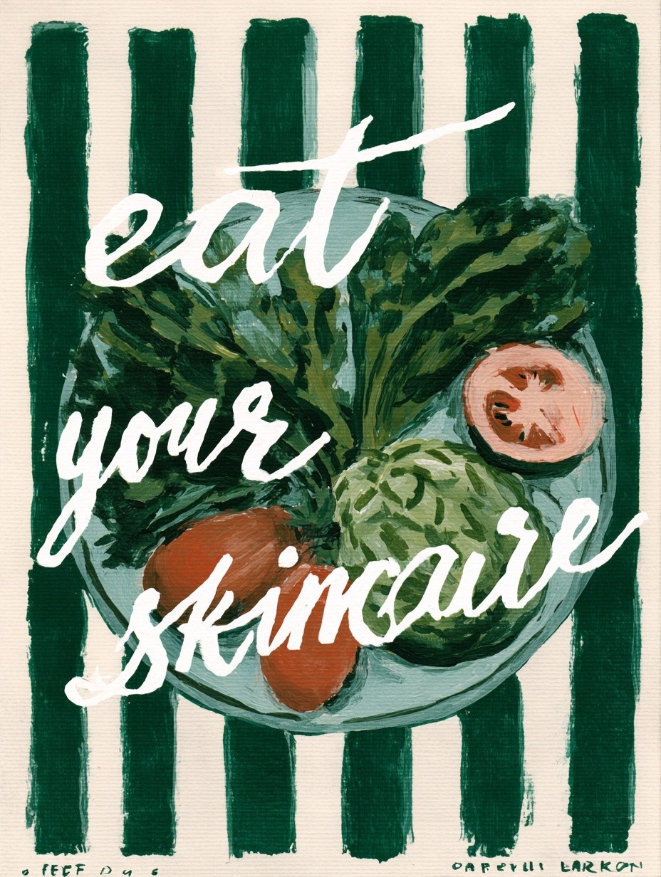 Eat Your Skincare — Typography Print. poster — food-drink art