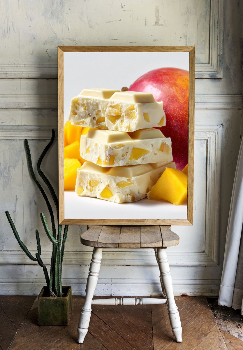 Mango White Chocolate Delight — Food Print. — room view 1